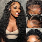 13x6 Glueless Brazilian Deep Wave Curly HD Lace Frontal Wig