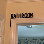 Modern Metal Bathroom Sign