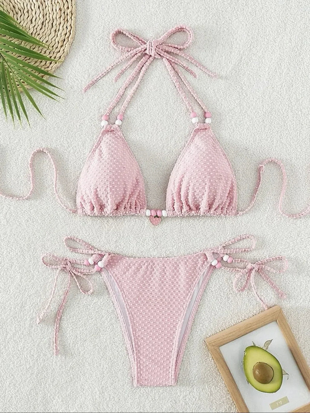 Pearl Strap Push Up Micro Bikini