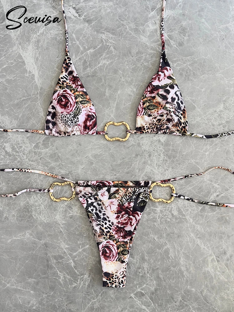 Conjunto de bikini nuevo 2025 Bikinis sexy Trajes de baño para mujer Trajes de baño para mujer Traje de baño brasileño Trajes de baño para nadar Ropa de playa biquini Verano