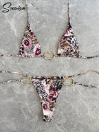 Conjunto de bikini nuevo 2025 Bikinis sexy Trajes de baño para mujer Trajes de baño para mujer Traje de baño brasileño Trajes de baño para nadar Ropa de playa biquini Verano
