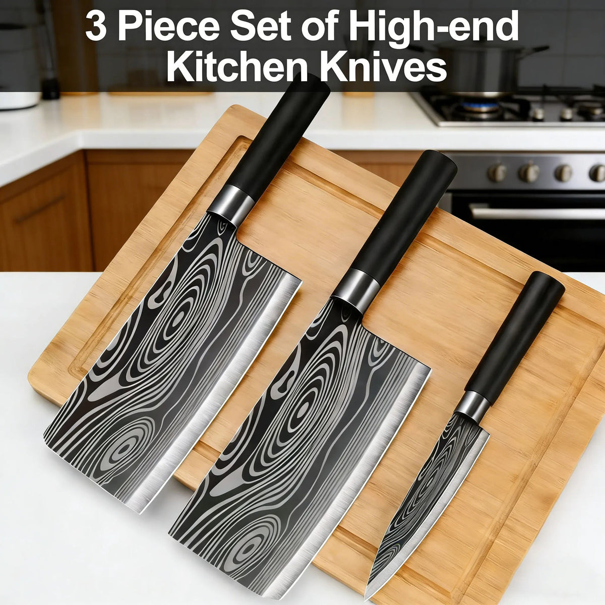 Professional Damascus Kitchen Knife Set