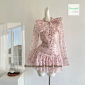 Conjunto de Camisa de Lunares y Minifalda