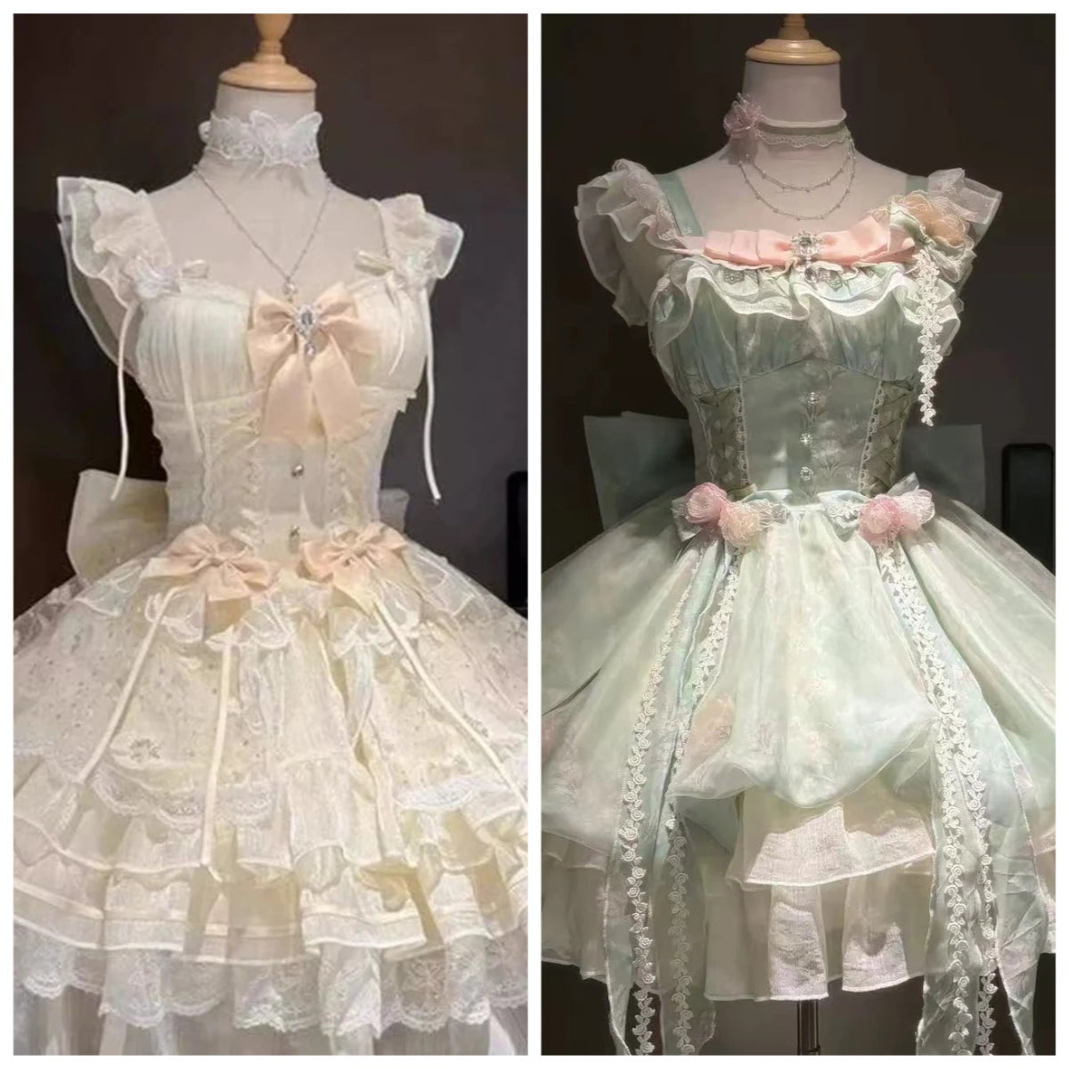 Vestido Lolita Elegante Dulce Estampado de Frutas Kawaii Vestido de Princesa de Manga Corta para Mujer Lindo Lazo Cuello Peter Pan Vestido de Fiesta para Chicas Atrevidas