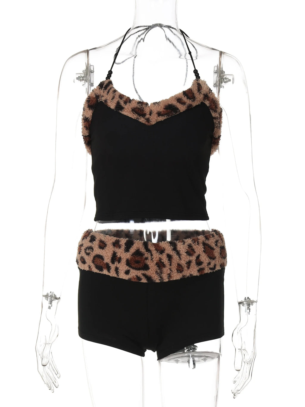 Leopard Print Furry Set