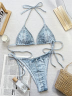 Denim Print Bikini