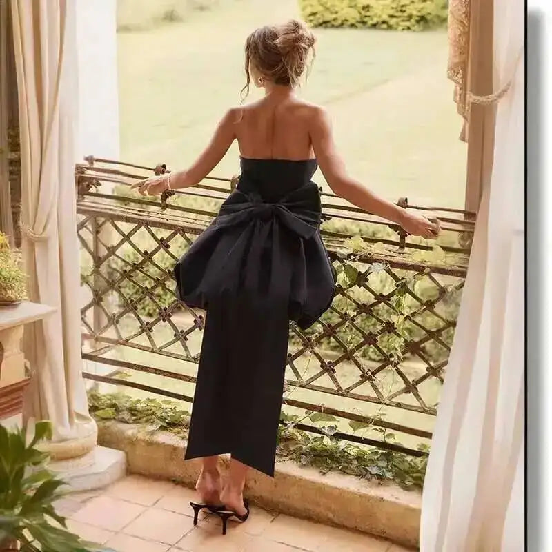 Bow Backless Dress