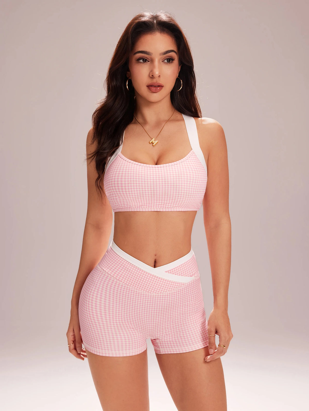 2pcs/sets Yoga Sport Bra Shorts Set