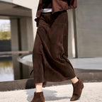 Sheepskin Suede Leather Skirt