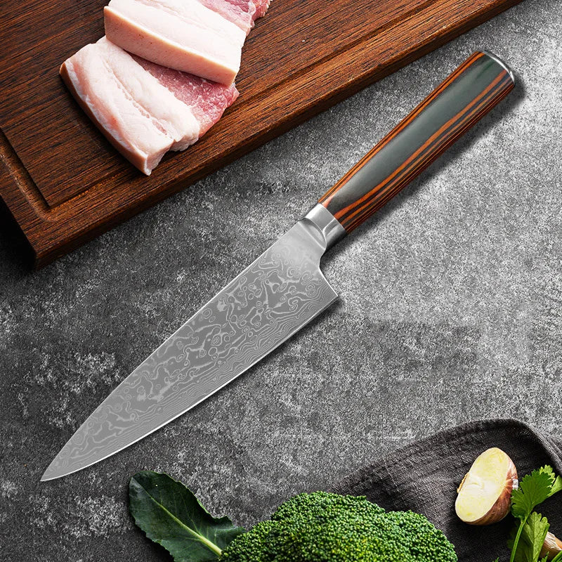 Damascus Steel Wood Handle Boning Knife