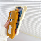 Bear Silicone Soft Cover Case For iPhone 17 16 15 14 13 12 11 Pro Max mini Plus Xs XR 6 7 8 Plus