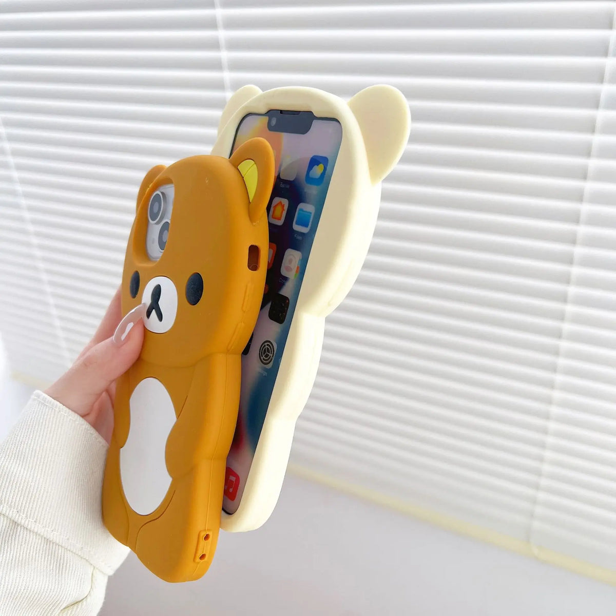 Bear Silicone Soft Cover Case For iPhone 17 16 15 14 13 12 11 Pro Max mini Plus Xs XR 6 7 8 Plus