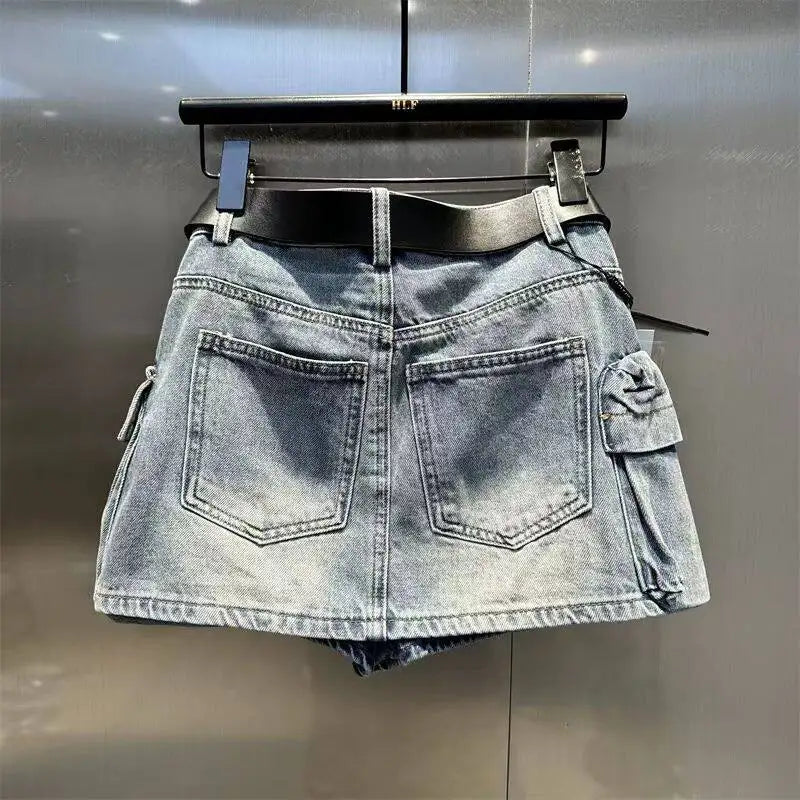 Cargo Denim Skirt
