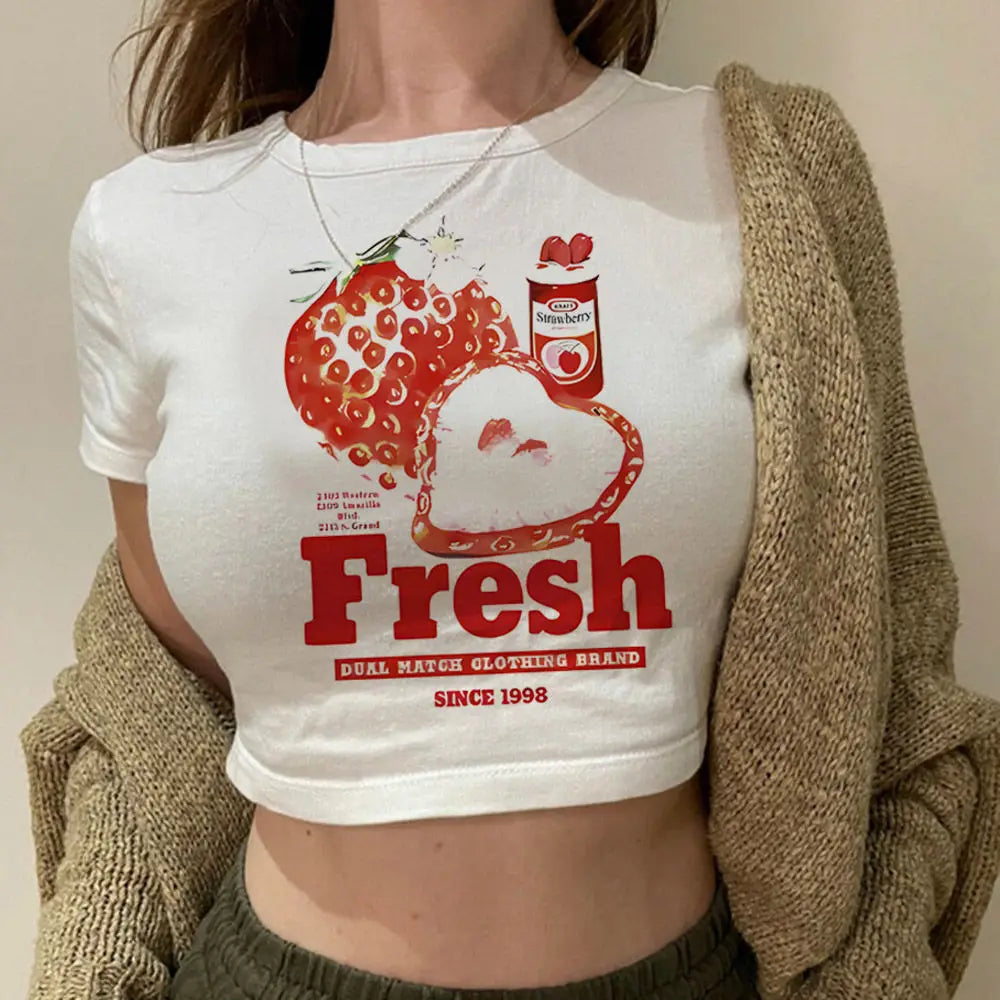 Strawberry crop top