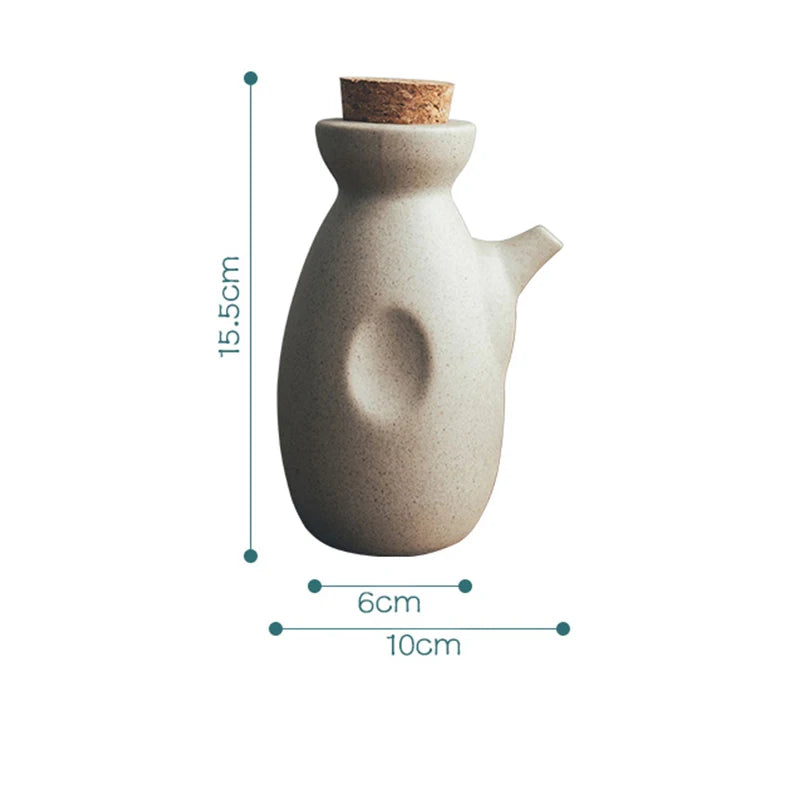 Japanese Style Crude Pottery Oil Vinegar Pot