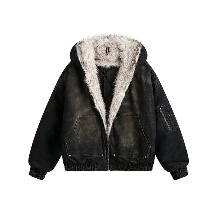 Oversized Denim Parka