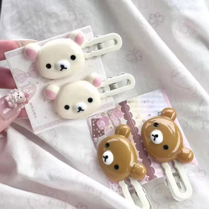 Cute Bear Hairpins Set