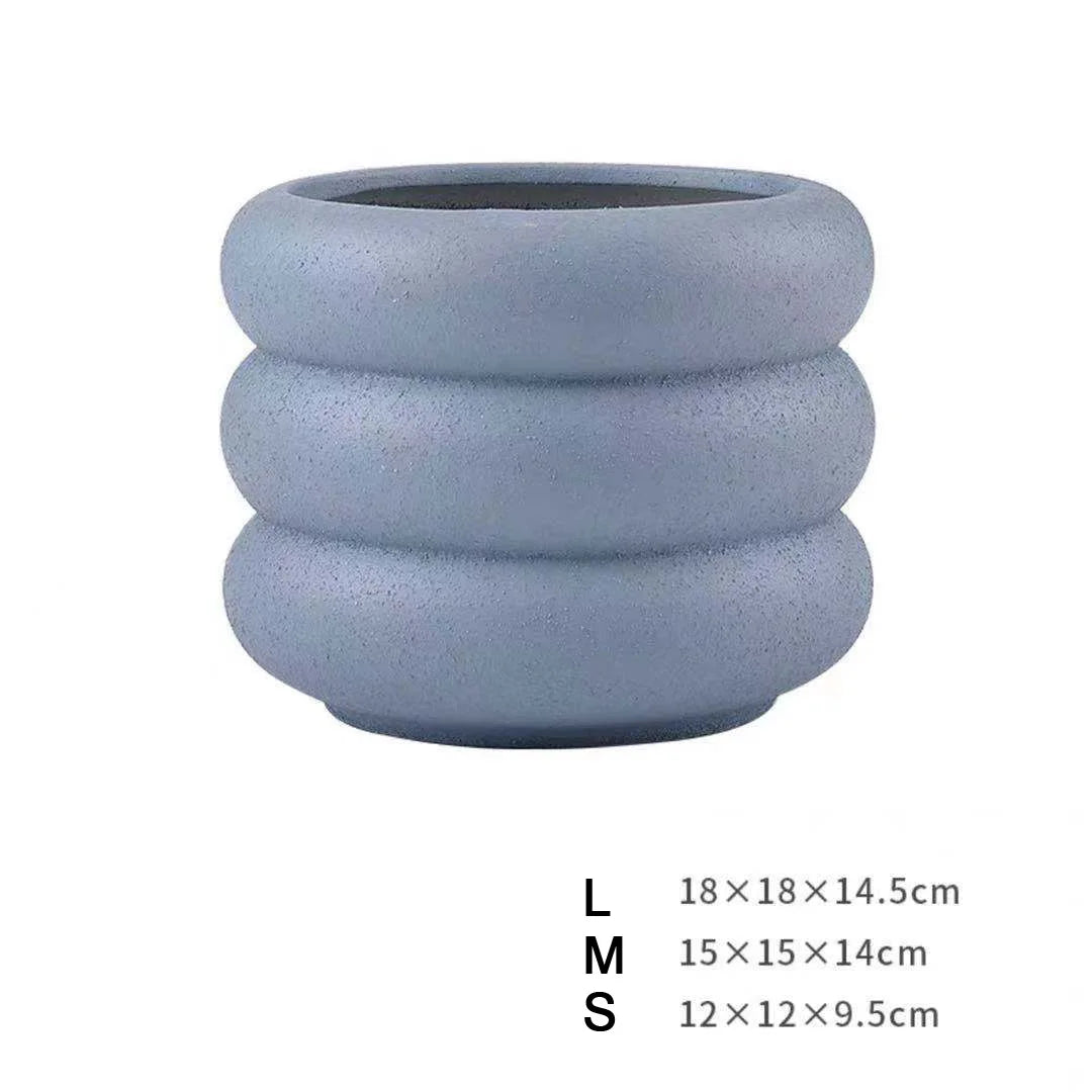 Nordic Ceramic Frosted Flower Pots with Holes