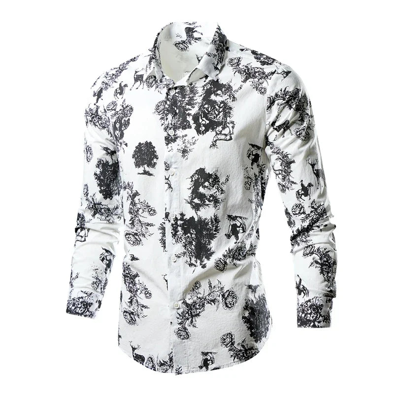 Flower Pattern 3D Print Shirt