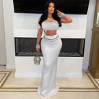 Rhinestones Maxi Dress