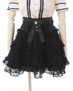 Puffy Lace Bow Skirt