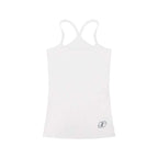 Tops Y2k de Mujer Camisola Larga con Bordado de Letras Blusas sin Mangas Básicas Elásticas Ajustadas con Tirantes Delgados Verano INS Color Sólido