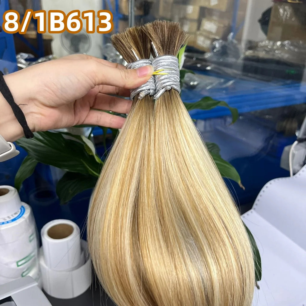 100% Human Hair for Women Straight Keratin Flat Tip Capsule High Quality Flat Tip Hair Extension Human Hair Natural 613# Ombre