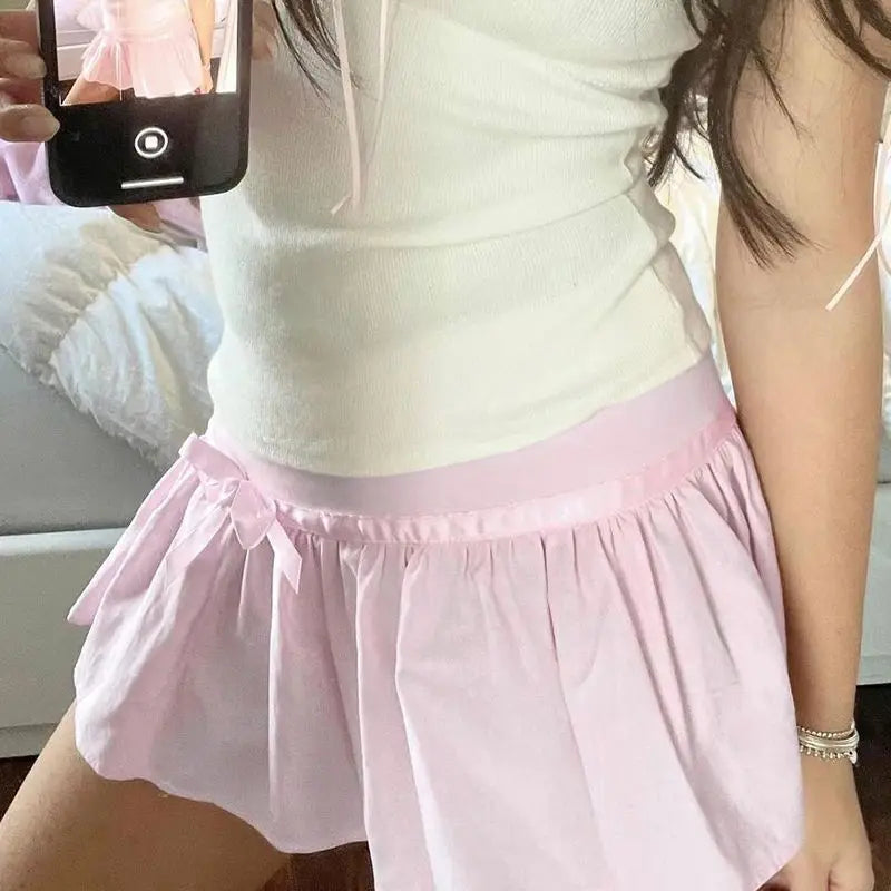 Falda plisada de talle alto