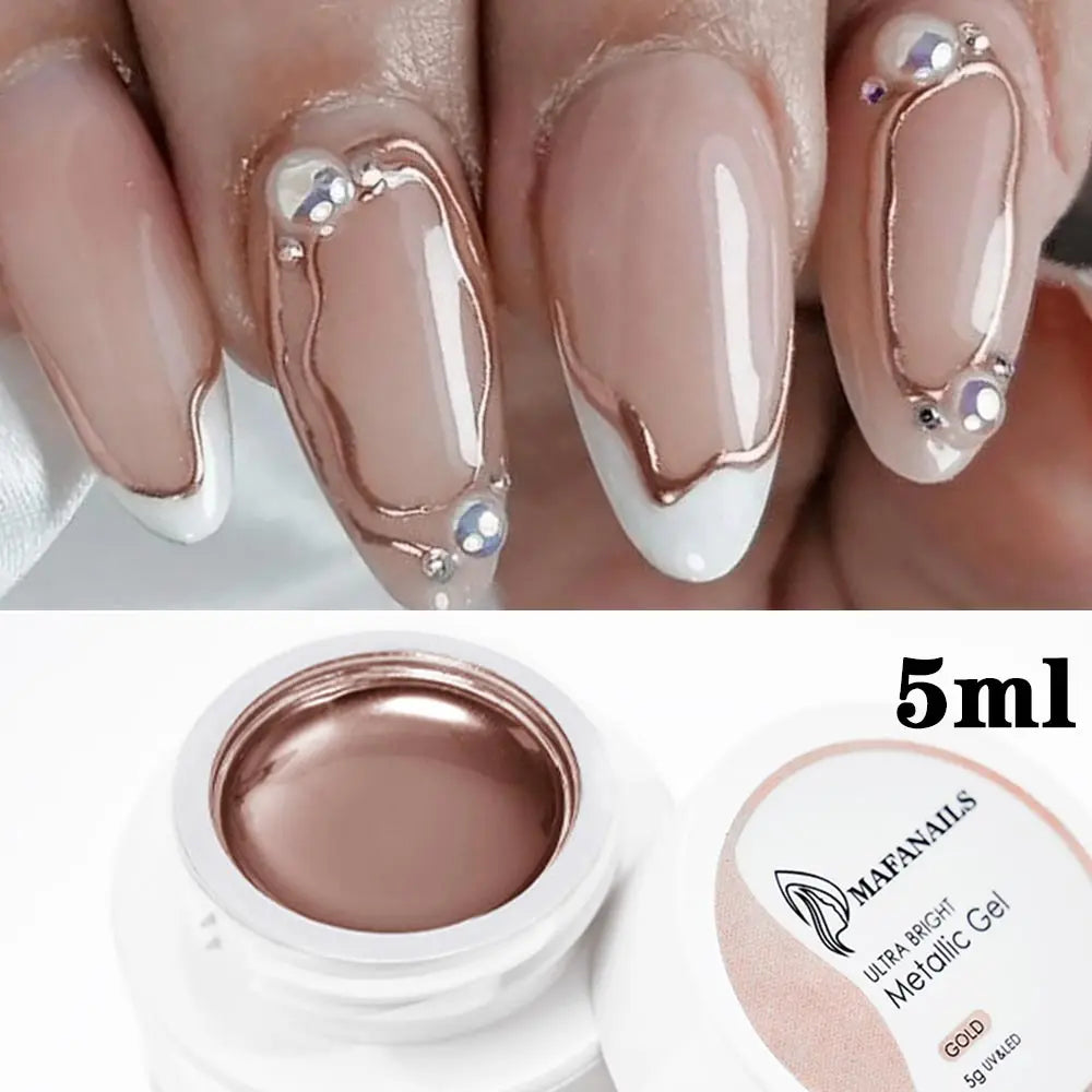 5/7/8ml Super-Bright Metallic Painting Liner Gel Polish