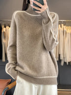 100% Merino Wool Mock Collar Sweater