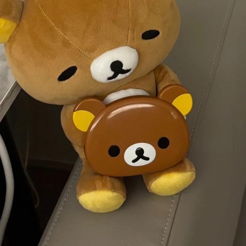 Portable Foldable Cartoon Bear Small Mirror with Travel Comb