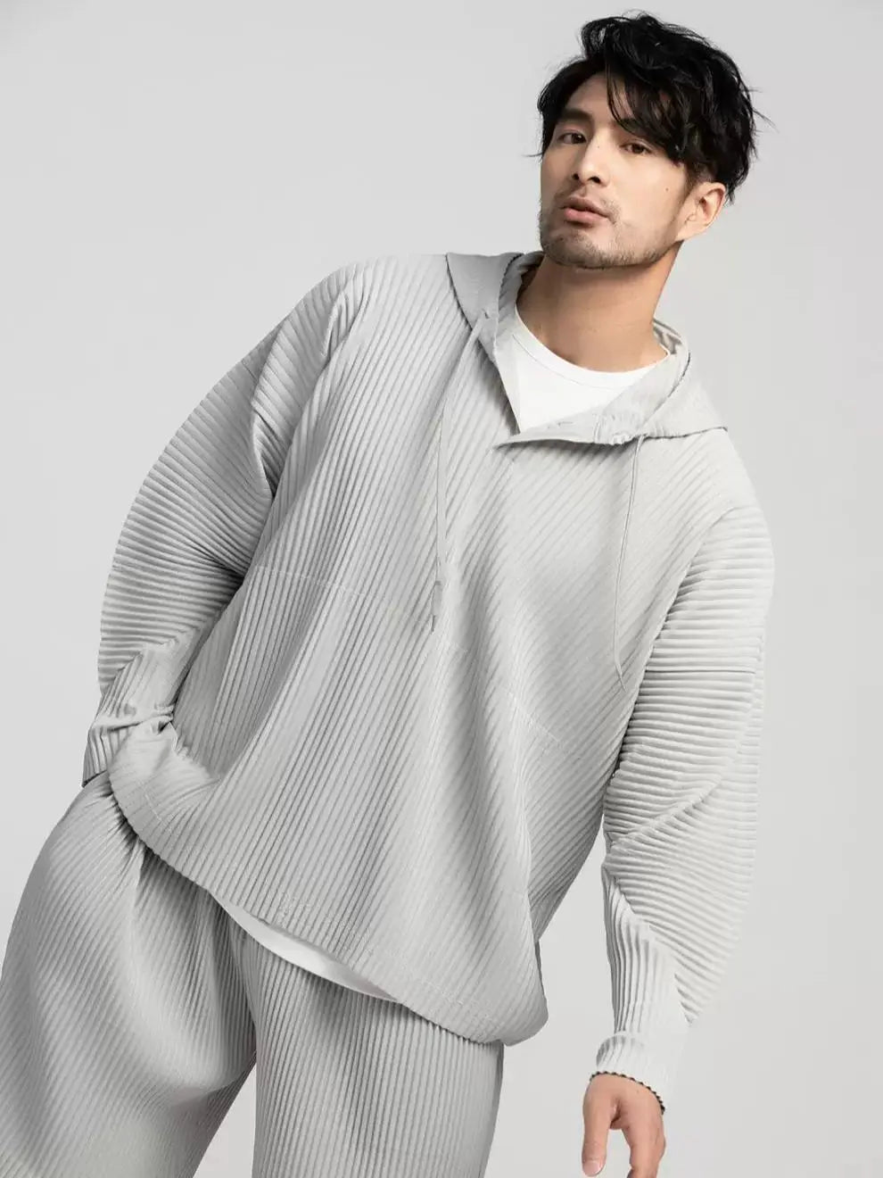 Miyake Pleated Hoodie