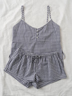 Plaid Shorts Set