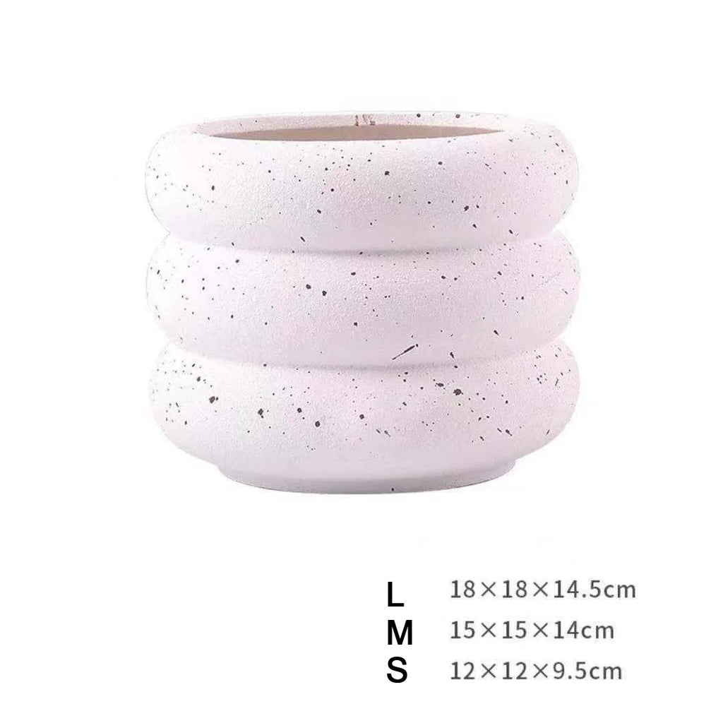 Nordic Ceramic Frosted Flower Pots with Holes