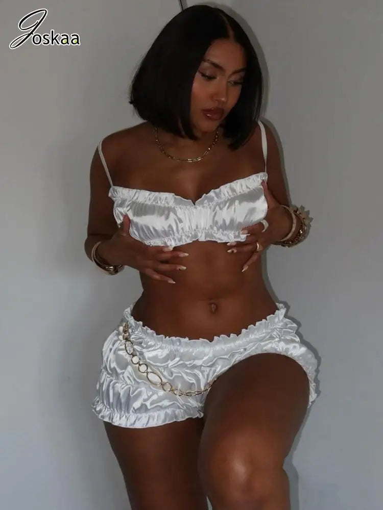 Solid Pleated 2 Piece Set