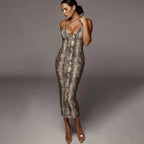 V-Neck Backless Strapless Dress