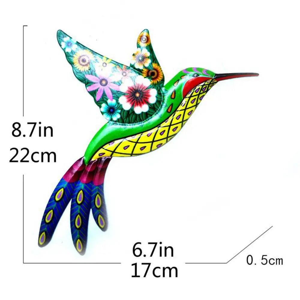 Metal Hummingbird Bird Wall Artwork