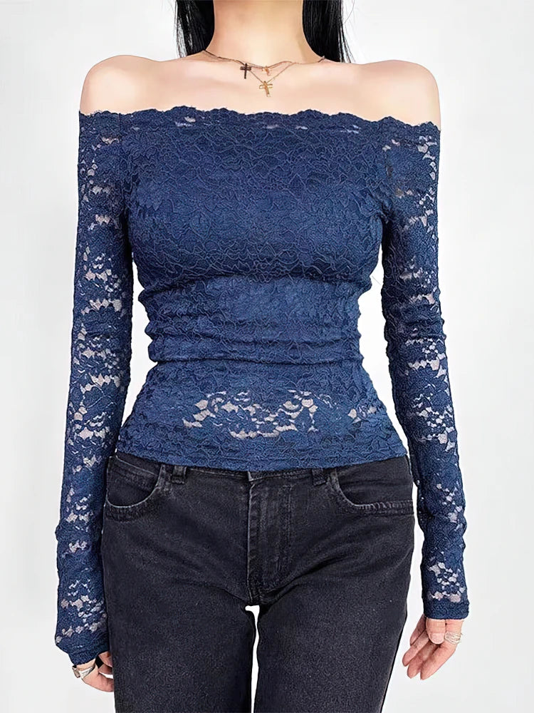 Lace Off shoulder Top