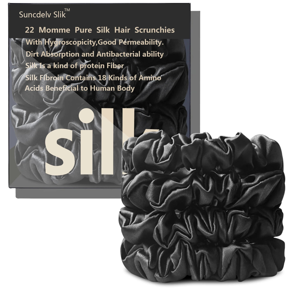 Silk Hair Scrunchie Handmade 100% Pure Mulberry Sillk Hairbands