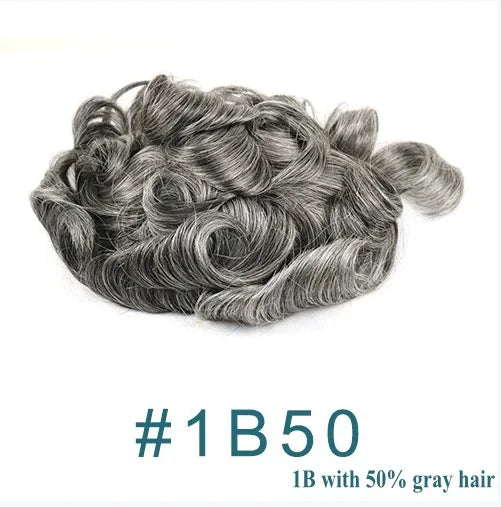 Q6 Swiss Lace With PU Men Toupee #1#1b Black Europe Human Hair Male Wig Men Hair 1B40 Replacement System Unit Natural Hairline