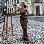 See Through Maxi Backless Dress