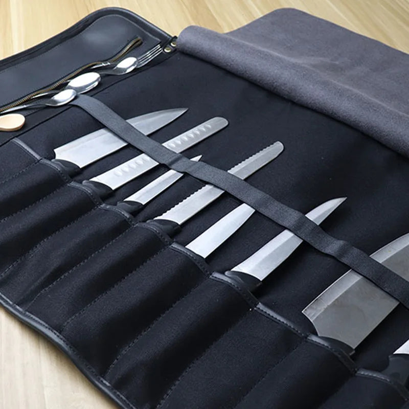 Kitchen Chef Knife Roll Bag Case