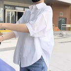 Loose Button Up Long Sleeve Oversize Shirt