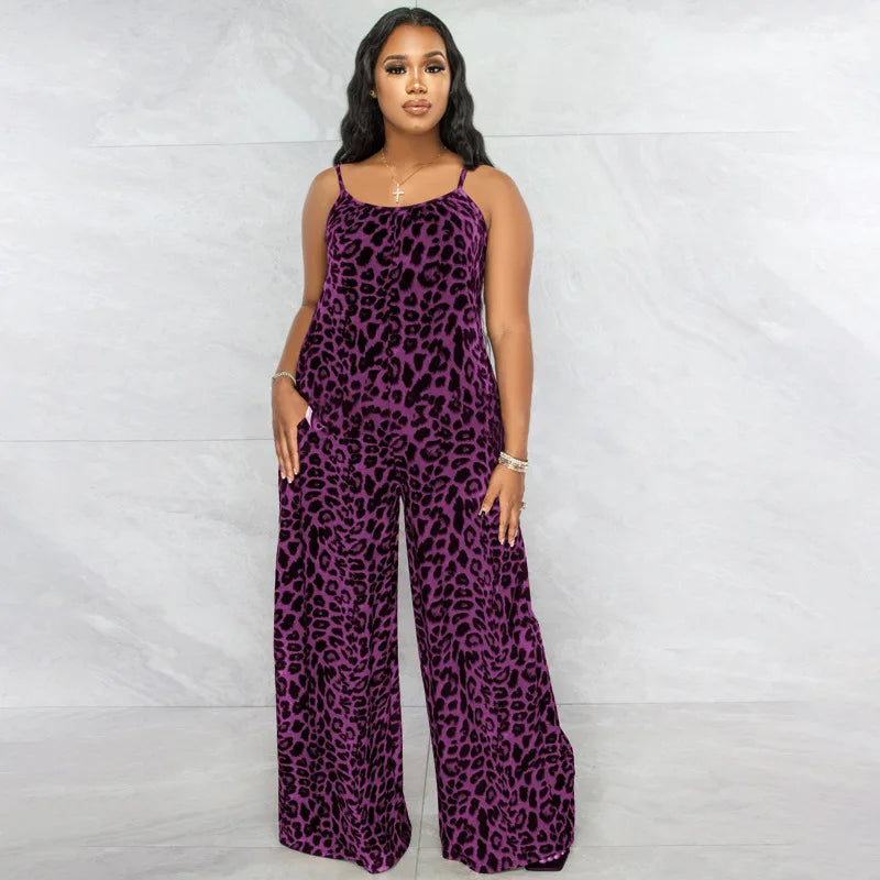 Leopard Print Cami Jumpsuit