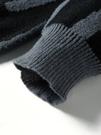 Irregular Jacquard Pattern Pullover Sweater