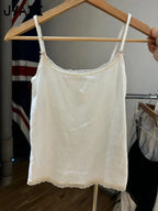 Sweet Lace Patchwork Slim Tank Top