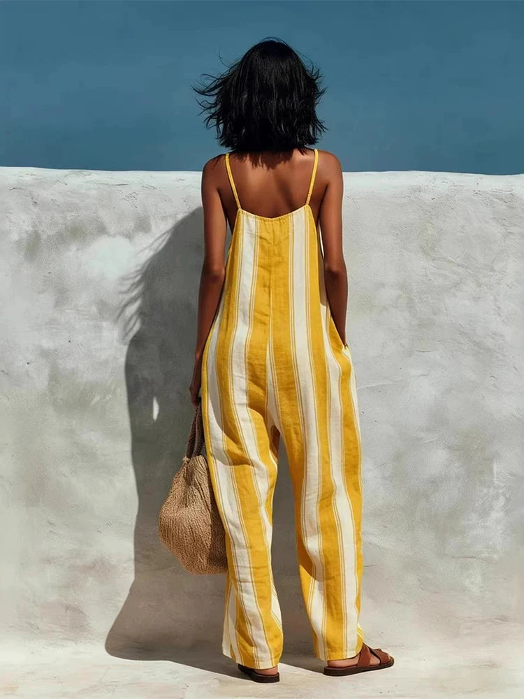 High Waist Wide Leg Playsuit