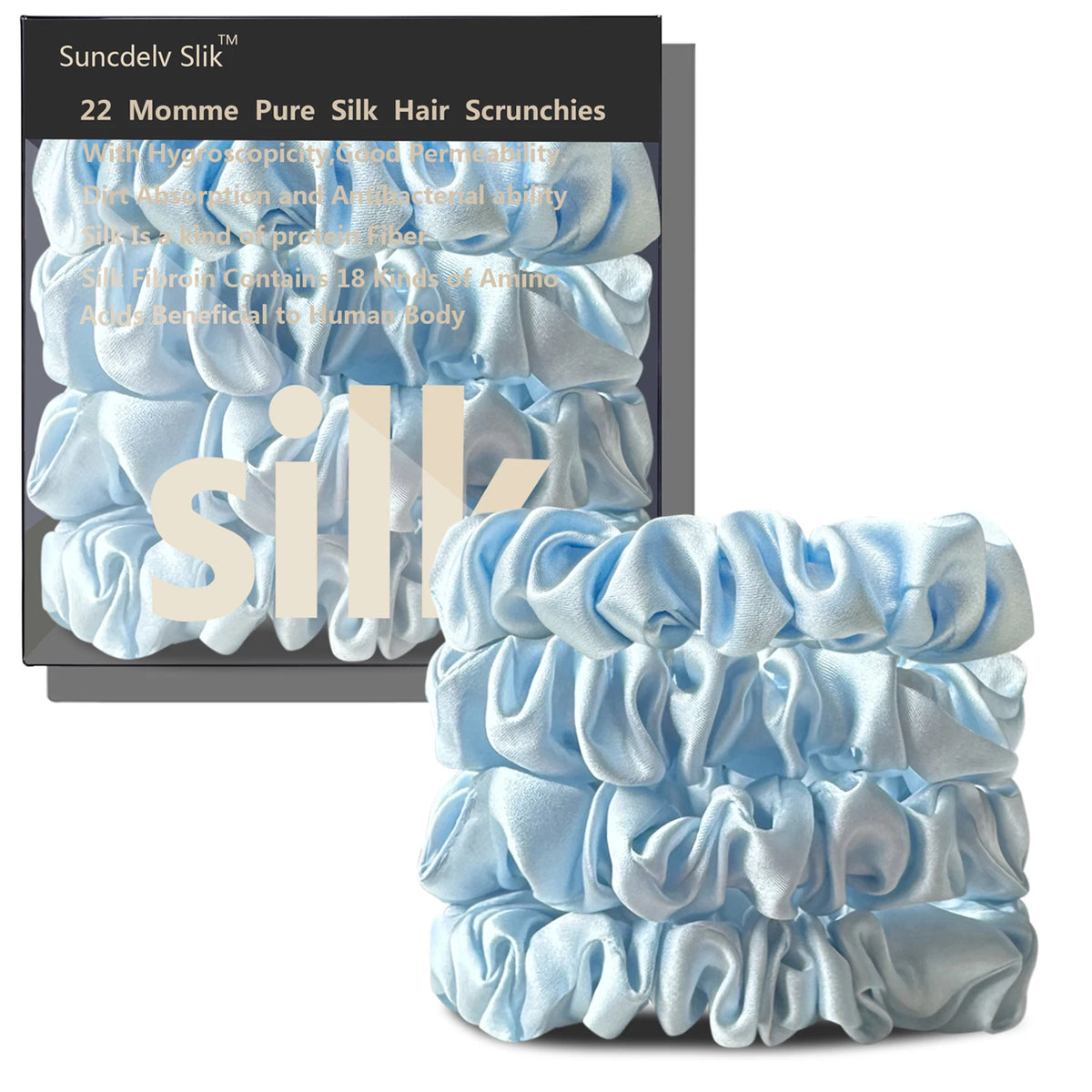 Silk Hair Scrunchie Handmade 100% Pure Mulberry Sillk Hairbands