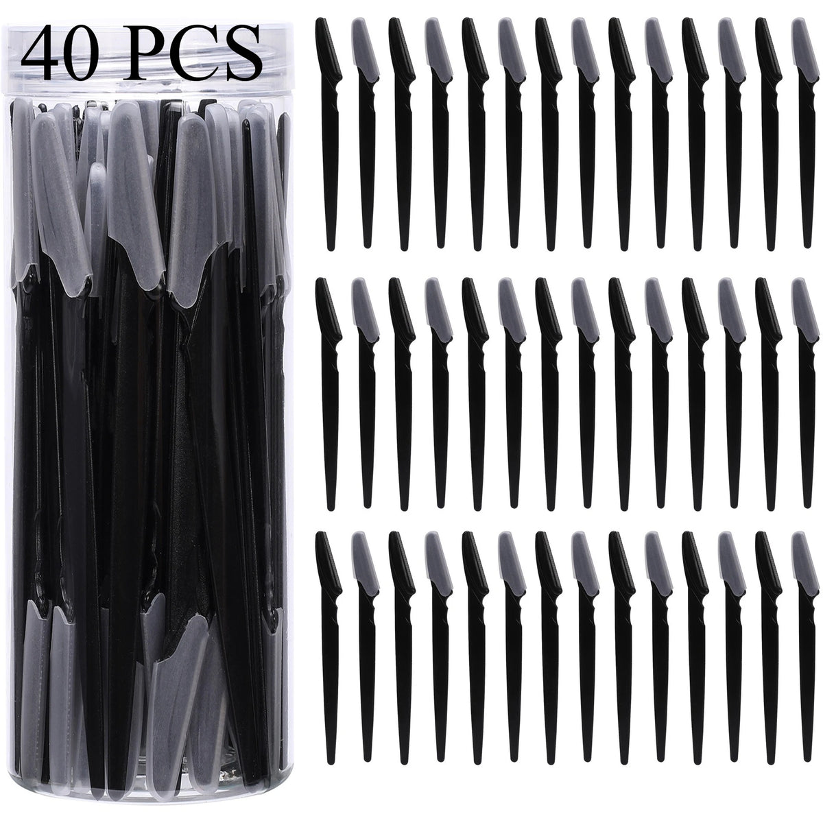 12/30/40/66PCS Brown Eyebrow Razor