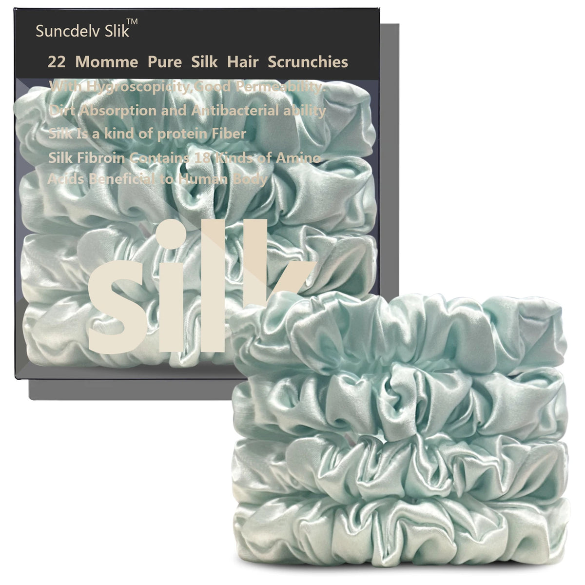 Silk Hair Scrunchie Handmade 100% Pure Mulberry Sillk Hairbands